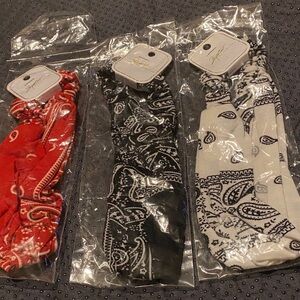 Red, Black, and White Paisley Headbands you get all three for the price of one